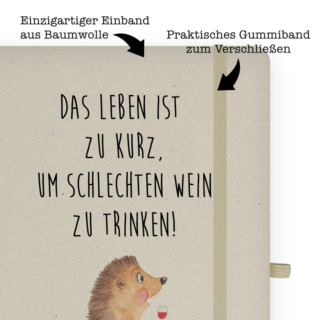 Cotton notebook Hedgehog wine diary, notes, sketchbook, address book, writing book, notepad, notebook, entry book, journal, small animals, cute, funny, cute animal motives, hand drawn, small world, funny sayings, good mood, happy, gifts, gift ideas, special gifts, animal lover, card, hedgehog, gift wine lover, white wine, gift wine drinker, wine glass, red wine, drinking wine, wine saying, wine decoration