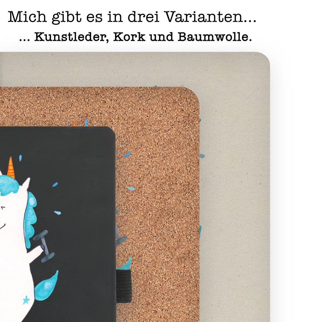 Cotton notebook unicorn fitness notepad, diary, notes, entry book, notebook, writing book, address book, journal, sketchbook, unicorn, unicorns, Diet, Unicorns, Unicorn, English, model, Sports, Gym, Fitness, Dieting, Sixpack, Fitnessstudio