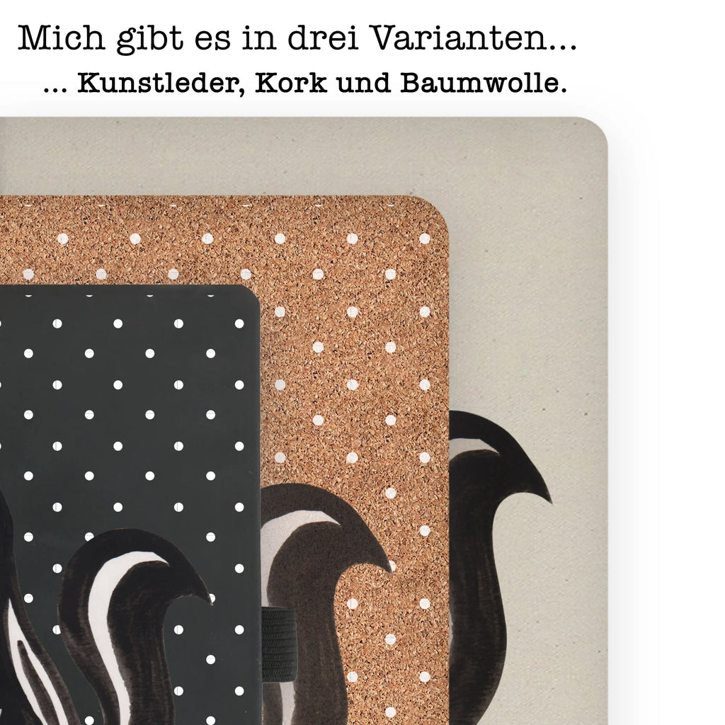 Cotton notebook skunk flower notes, notepad, address book, notebook, writing book, entry book, diary, journal, sketchbook, Skunk, dreams, stinker, skunk, wild animal, predator, stink, dreamy, daydreamer