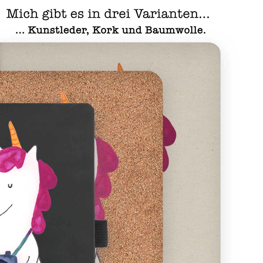 Bawełniany notatnik DIN A4 Jednorożec fotograf Jednorożec, jednorożce, dekoracje jednorożca, jednorożec