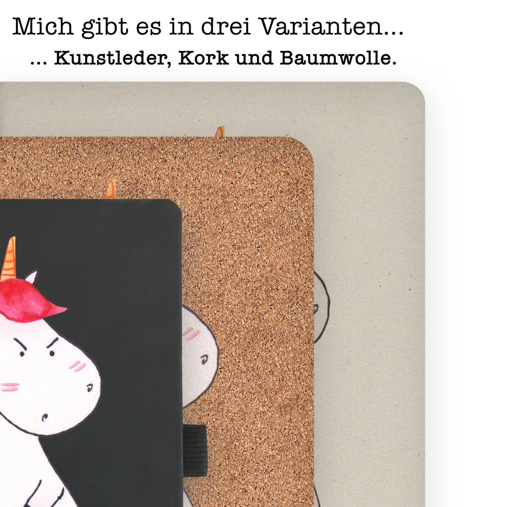 Bawełniany notatnik DIN A4 Jednorożec gniew Jednorożec, jednorożce, dekoracje jednorożca, jednorożec