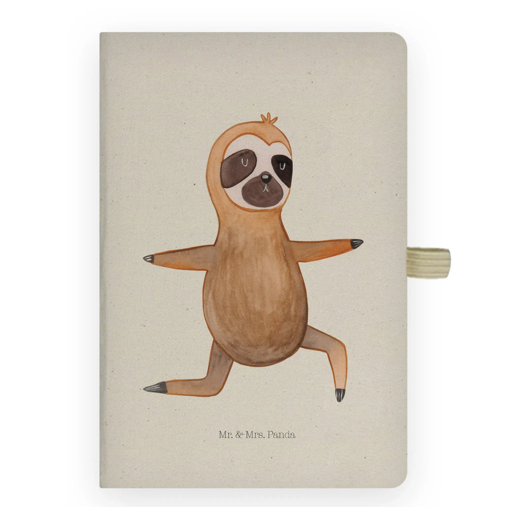 Cotton notebook sloth yoga notepad, sketchbook, entry book, notebook, notes, address book, diary, journal, writing book, Sloth, sloth, trend animal, namaste, lazy, favorite animal, warrior, yoga, yoga exercises