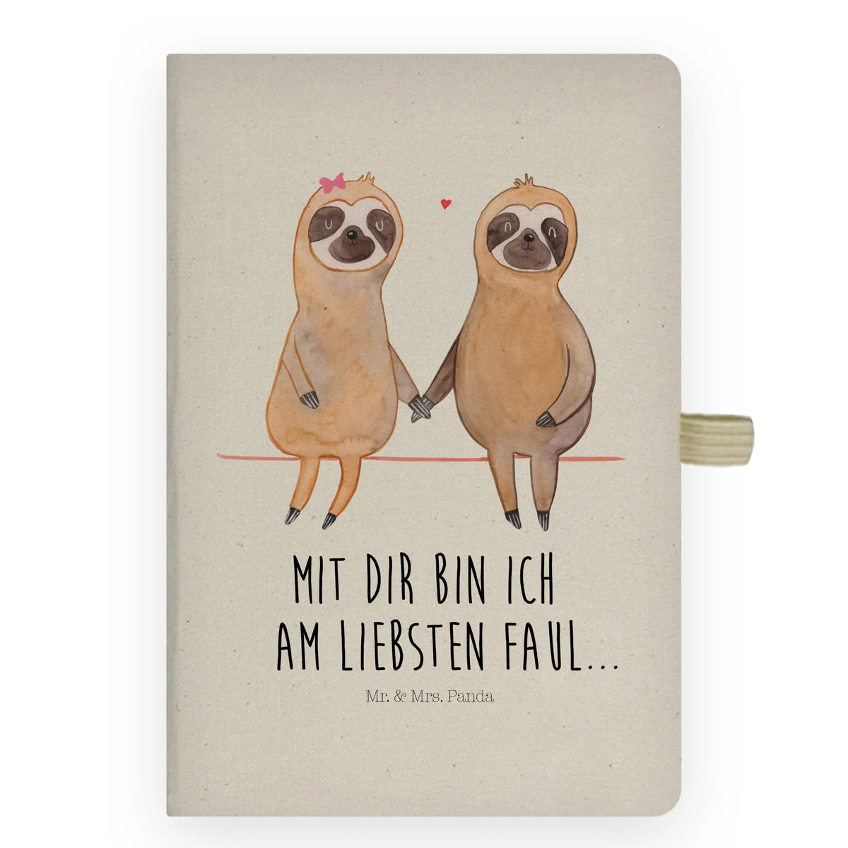 Cotton notebook sloth pair trend animal, favourite animal, in love, sloth couple, lazy, engaged, sloth love, relax, lovers, together