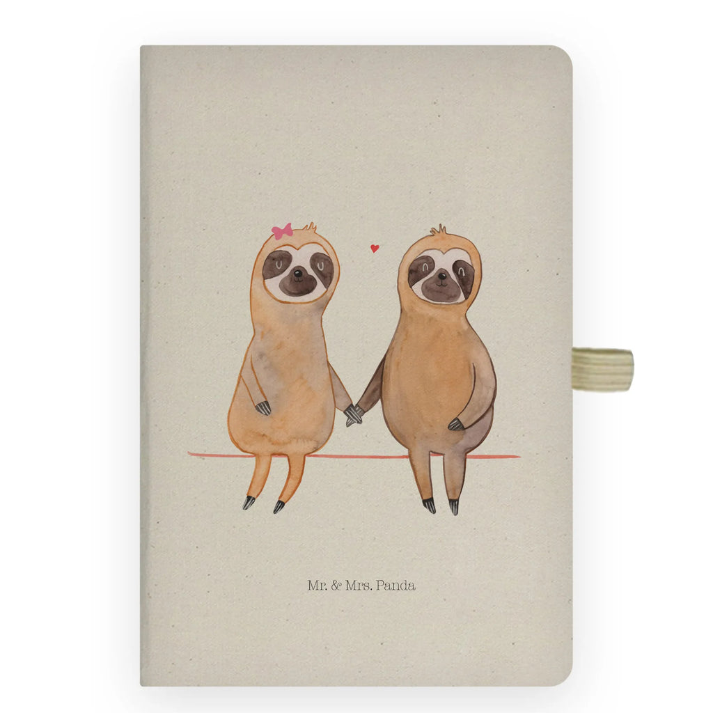 Bawełniany notatnik DIN A4 leniwiec para Leniwiec, prezent z leniwcem, dekoracja z leniwcem