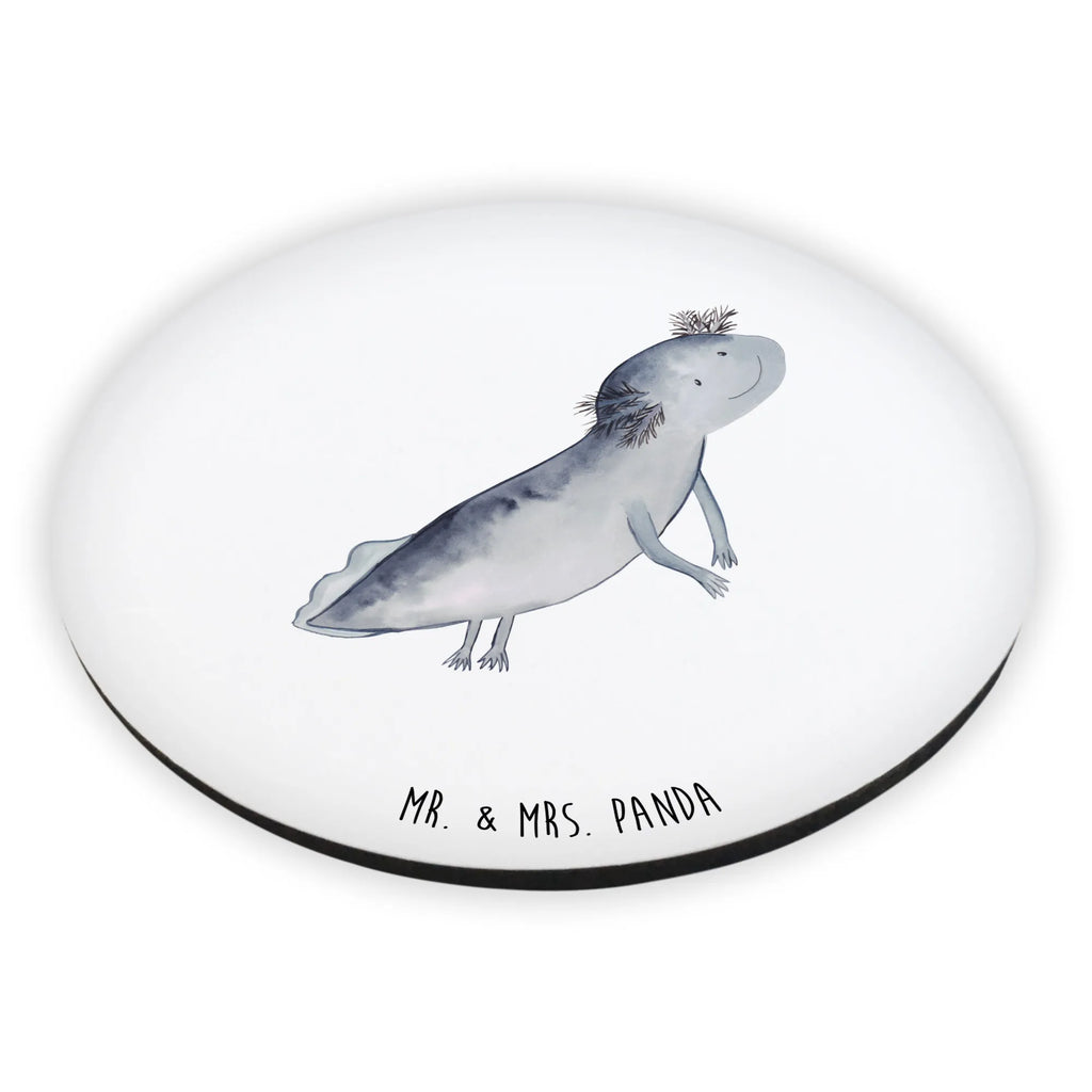 Rund Magnet Axolotl schwimmt magnete, Kühlschrankmagnet, rundmagnet, kühlschrankmagnete, Molch, Axolotl, Probleme, Lurch, Lösungen, Problem, Axolot, Lurche, Motivation, Schwanzlurch
