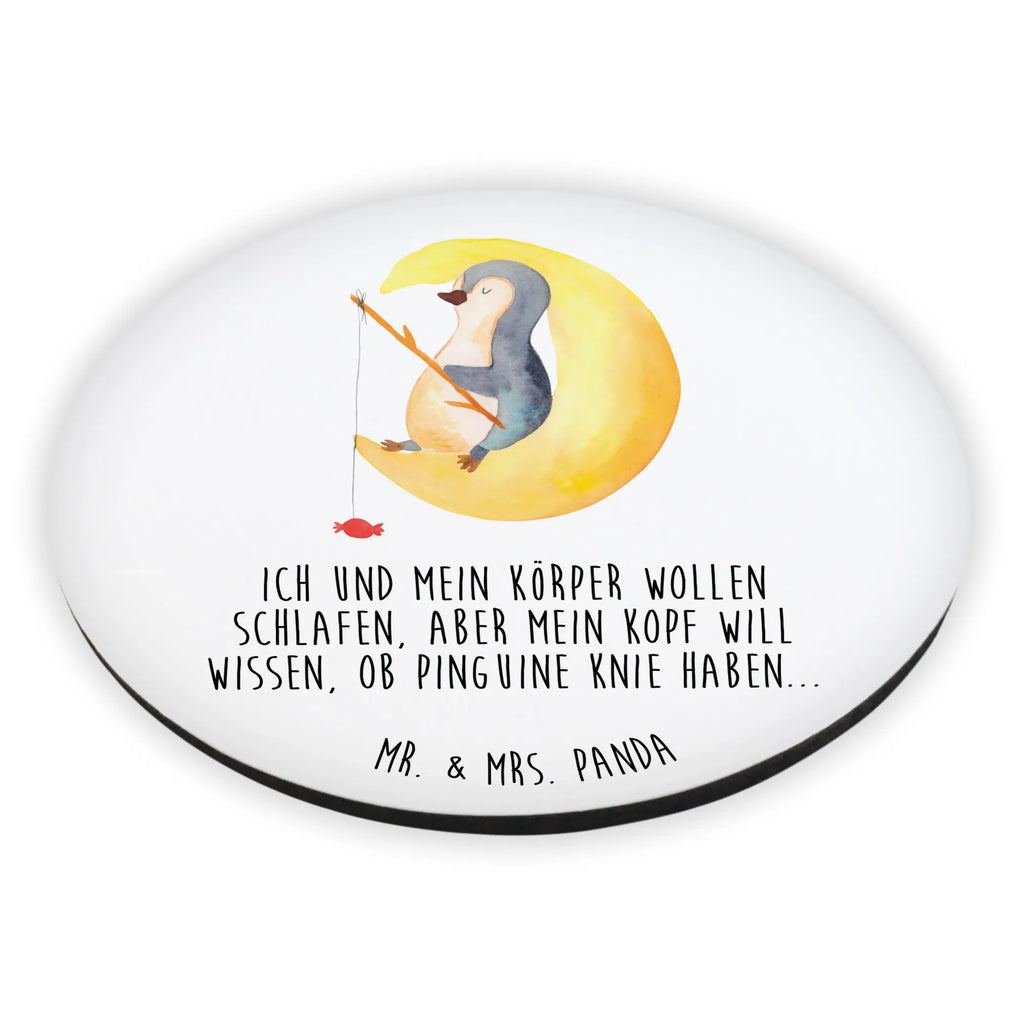 Rund Magnet Pinguin Mond kühlschrankmagnete, Kühlschrankmagnet, rundmagnet, magnete, Pinguin, Schlafstörungen, Pinguine, Gästezimmer, Einschlafen, Spruch, schlafen, Schlafzimmer, Nachtruhe