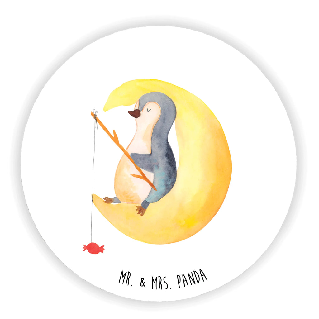 Rund Magnet Pinguin Mond kühlschrankmagnete, Kühlschrankmagnet, rundmagnet, magnete, Pinguin, Schlafstörungen, Pinguine, Gästezimmer, Einschlafen, Spruch, schlafen, Schlafzimmer, Nachtruhe