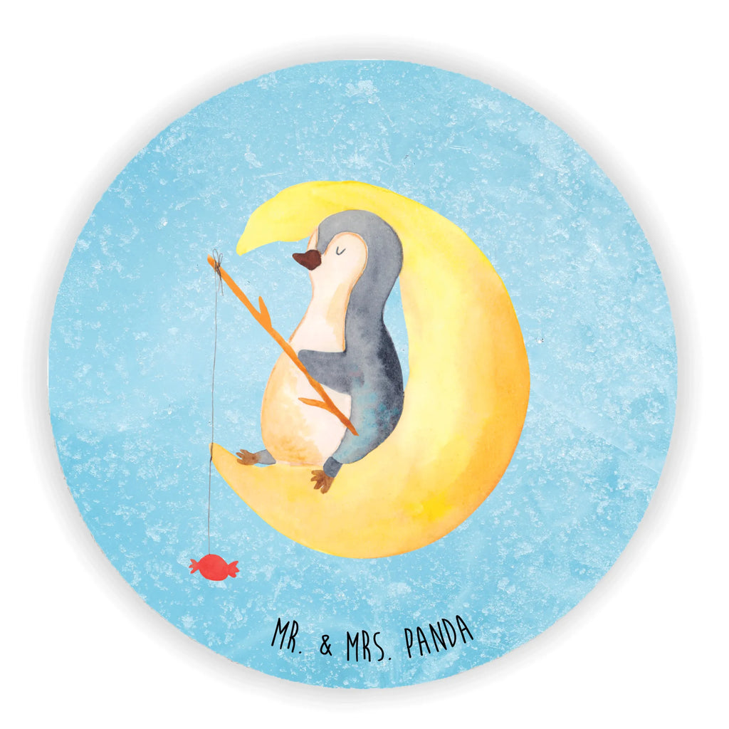 Rund Magnet Pinguin Mond kühlschrankmagnete, Kühlschrankmagnet, rundmagnet, magnete, Pinguin, Schlafstörungen, Pinguine, Gästezimmer, Einschlafen, Spruch, schlafen, Schlafzimmer, Nachtruhe