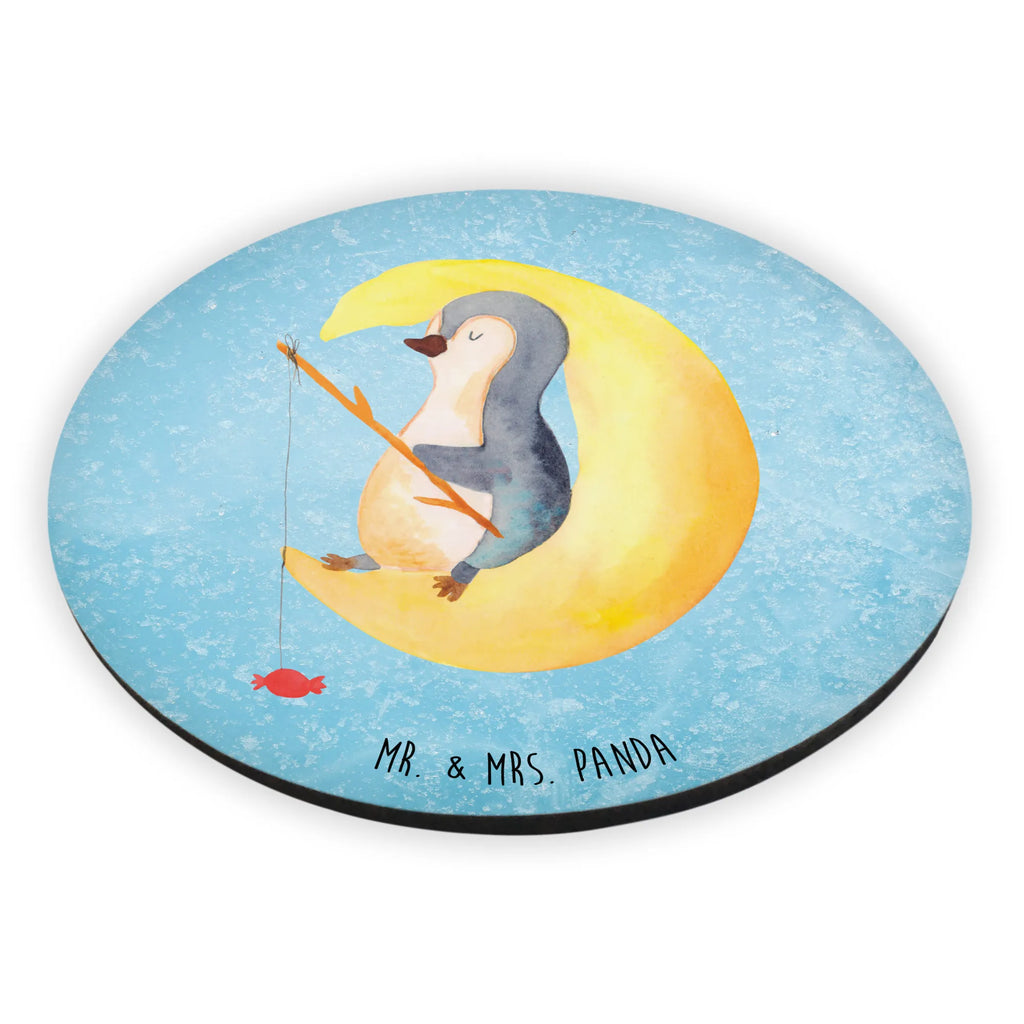 Rund Magnet Pinguin Mond kühlschrankmagnete, Kühlschrankmagnet, rundmagnet, magnete, Pinguin, Schlafstörungen, Pinguine, Gästezimmer, Einschlafen, Spruch, schlafen, Schlafzimmer, Nachtruhe