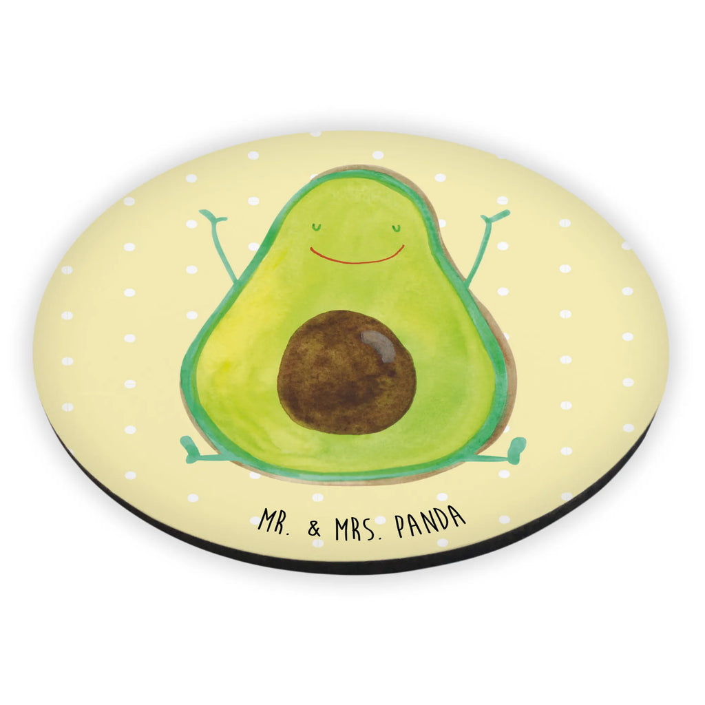 Rund Magnet Avocado Happy Souvenir Magnet, Kühlschrank Dekoration, Kühlschrankmagnet, Notiz Magnet, Motivmagnete, Pinnwandmagnet, Whiteboard Magnet, Dekomagnet, Avocado, Veggie, Vegan, Gesund, Chaos