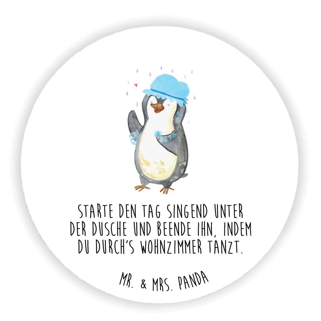 Rund Magnet Pinguin duscht Notiz Magnet, Motivmagnete, Pinnwandmagnet, Dekomagnet, Kühlschrank Dekoration, Kühlschrankmagnet, Souvenir Magnet, Whiteboard Magnet, Pinguin, Neustart, duschen, Lebensmotto, Motivation, glücklich sein, Pinguine, Dusche, Neuanfang