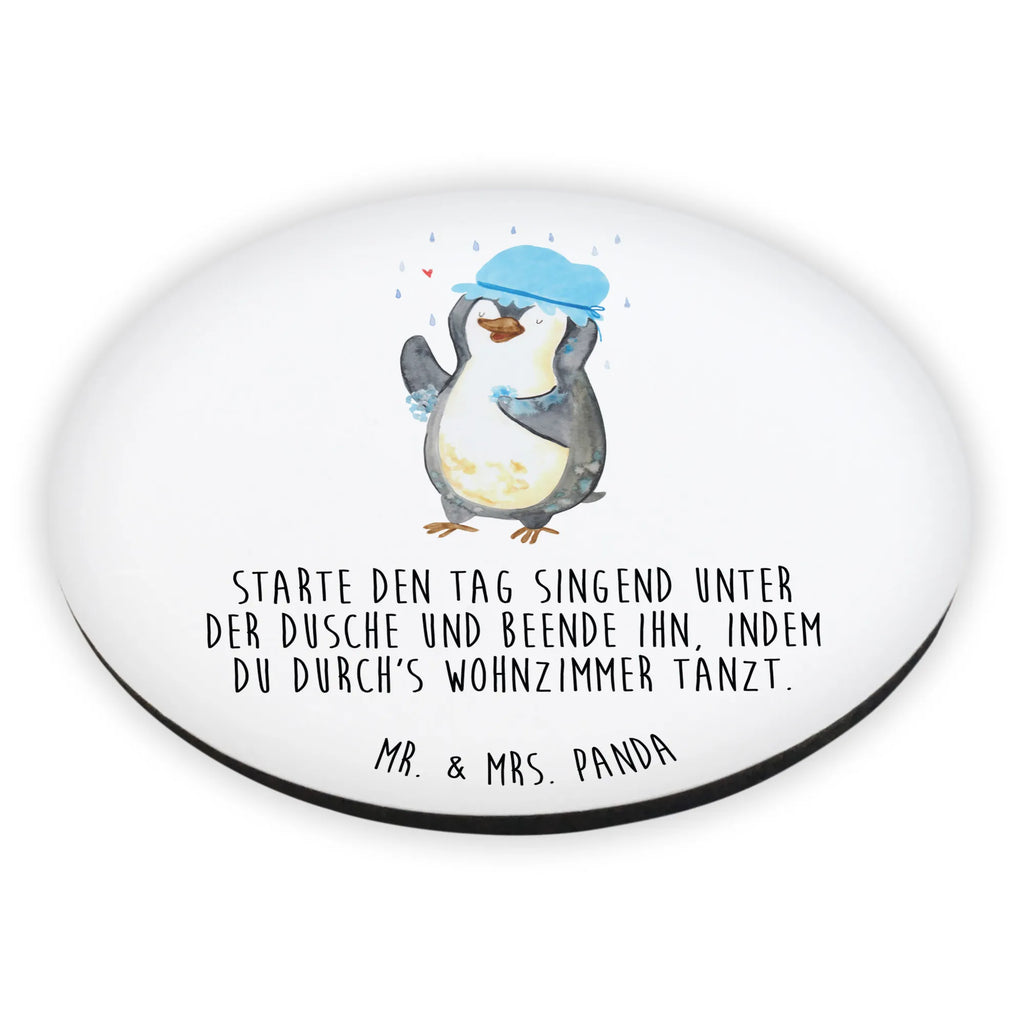 Rund Magnet Pinguin duscht Notiz Magnet, Motivmagnete, Pinnwandmagnet, Dekomagnet, Kühlschrank Dekoration, Kühlschrankmagnet, Souvenir Magnet, Whiteboard Magnet, Pinguin, Neustart, duschen, Lebensmotto, Motivation, glücklich sein, Pinguine, Dusche, Neuanfang