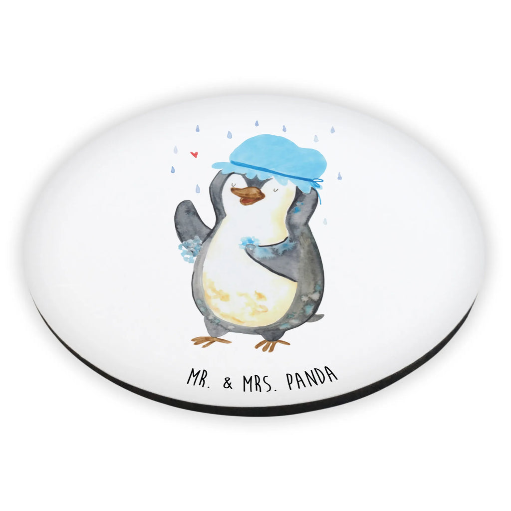 Rund Magnet Pinguin duscht Notiz Magnet, Motivmagnete, Pinnwandmagnet, Dekomagnet, Kühlschrank Dekoration, Kühlschrankmagnet, Souvenir Magnet, Whiteboard Magnet, Pinguin, Neustart, duschen, Lebensmotto, Motivation, glücklich sein, Pinguine, Dusche, Neuanfang