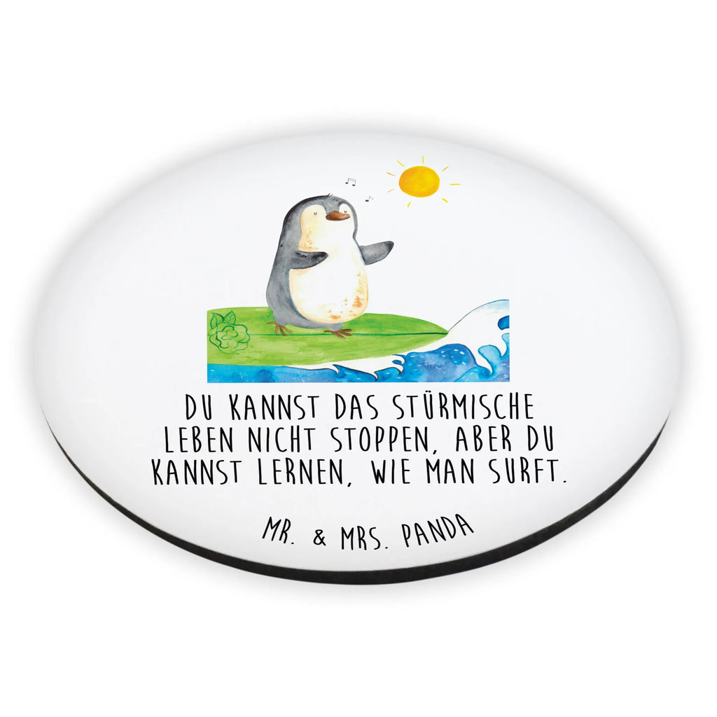 Round magnet Penguin surfer refrigerator magnet, office magnet, magnetic board, calendar magnet, refrigerator magnets, magnet, Penguin, North Pole, Winter, Penguins, surfing, surfers, Hawaii, holidays, waves, Portugal, wave riding, penguins