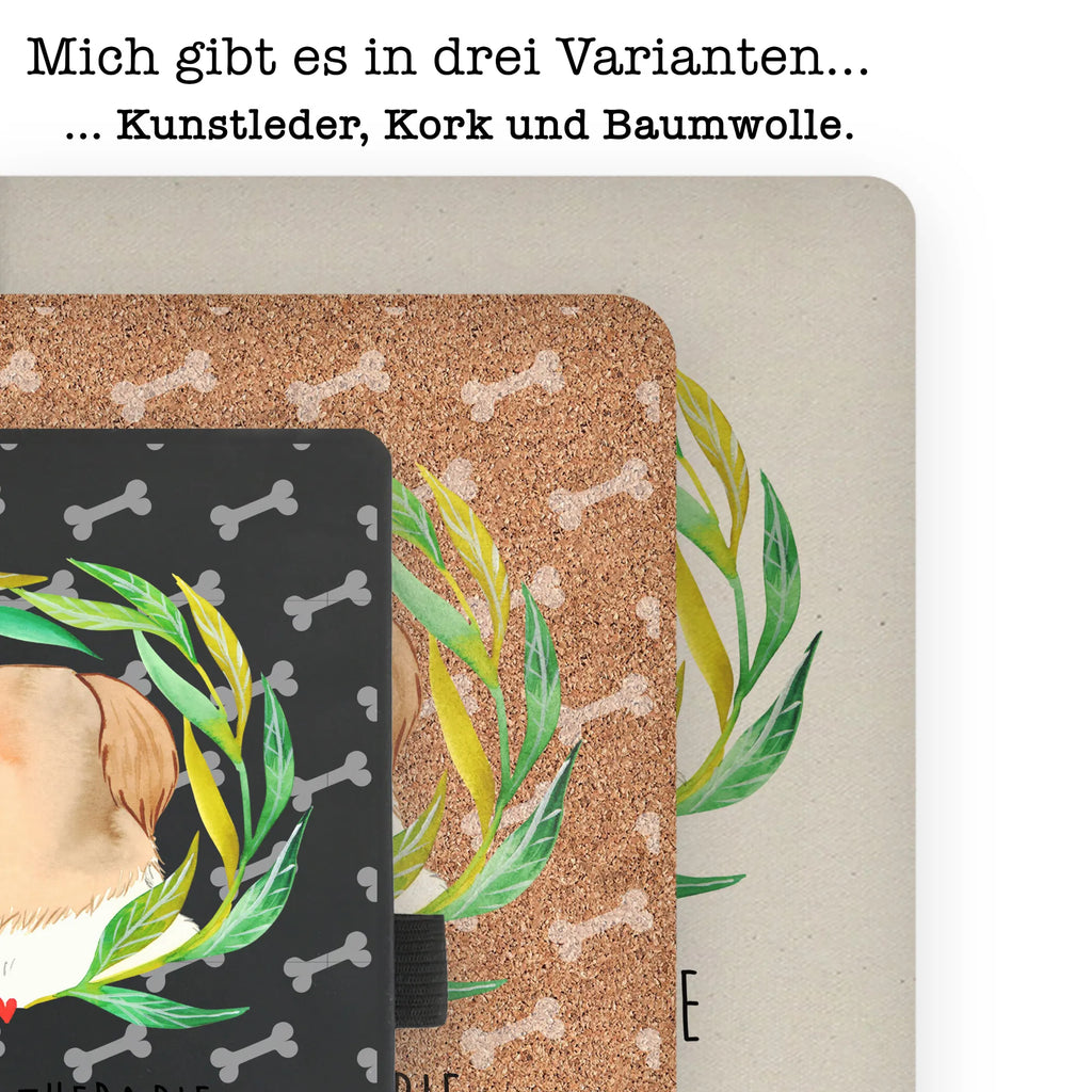 Bawełniany notatnik DIN A4 pies kwiaty Pies, motyw psa, zwierzę domowe, rasa psa, miłośnik zwierząt, właściciel psa, powiedzenia