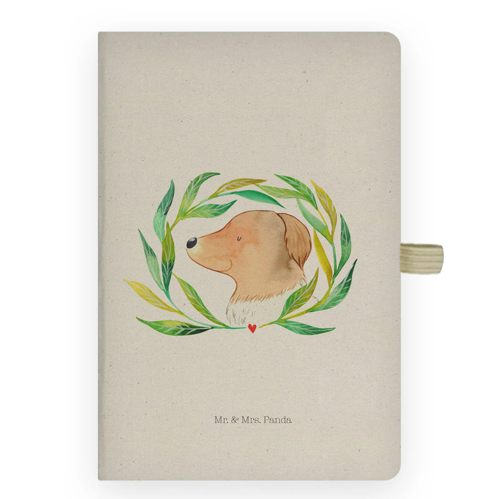 Bawełniany notatnik DIN A4 pies kwiaty Pies, motyw psa, zwierzę domowe, rasa psa, miłośnik zwierząt, właściciel psa, powiedzenia