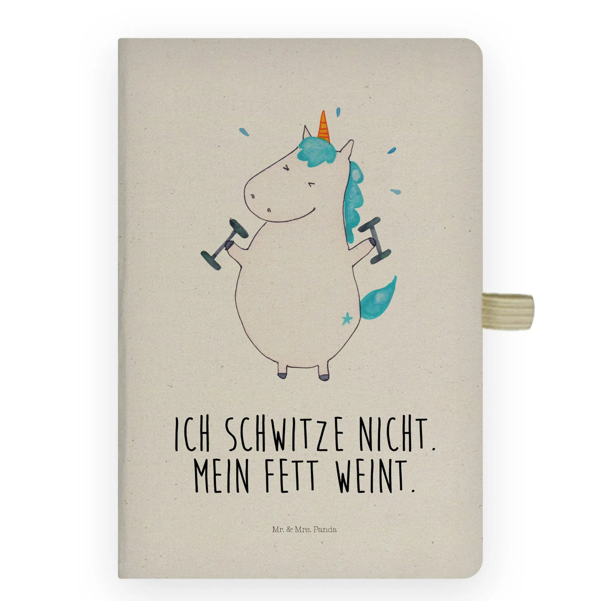 Cotton notebook unicorn fitness
