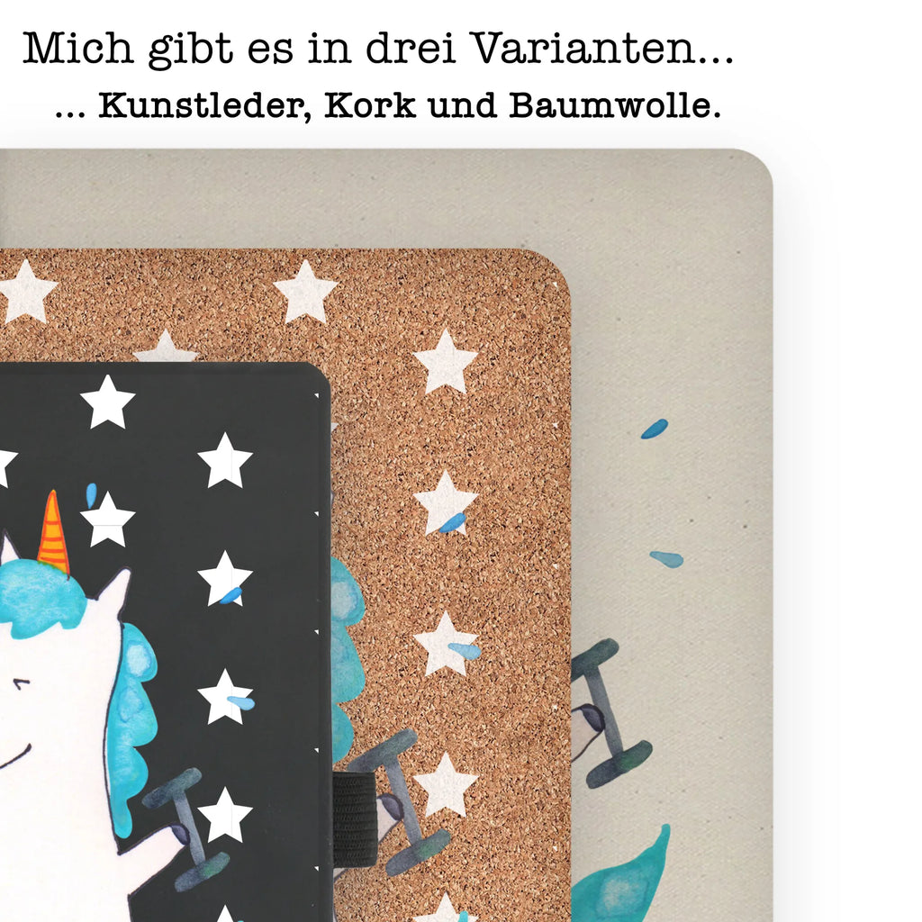 Cotton notebook unicorn fitness notepad, diary, notes, entry book, notebook, writing book, address book, journal, sketchbook, unicorn, unicorns, Diet, Unicorns, Unicorn, English, model, Sports, Gym, Fitness, Dieting, Sixpack, Fitnessstudio