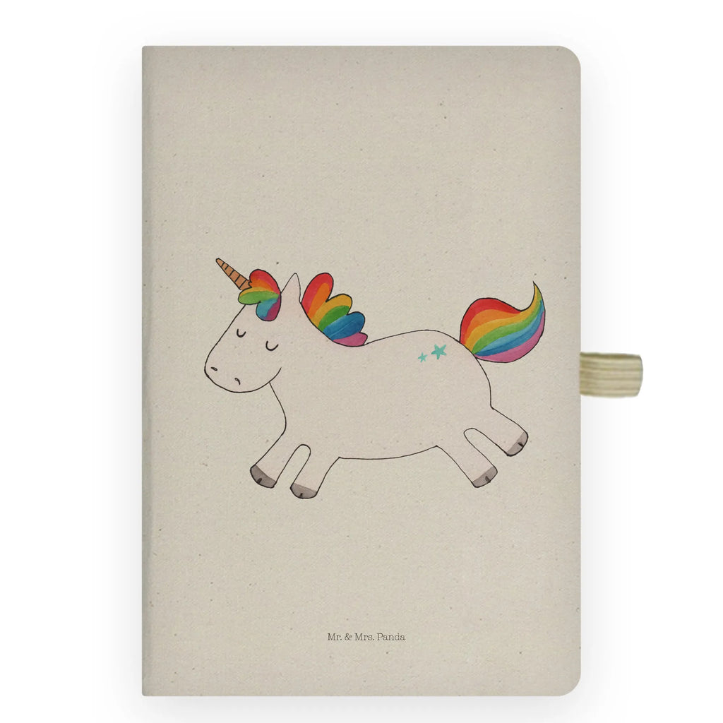 Cotton notebook unicorn happy writing book, diary, notepad, entry book, sketchbook, address book, journal, notebook, notes, unicorn, unicorns, fun, joy of life, cheerful, joy, happy, funny