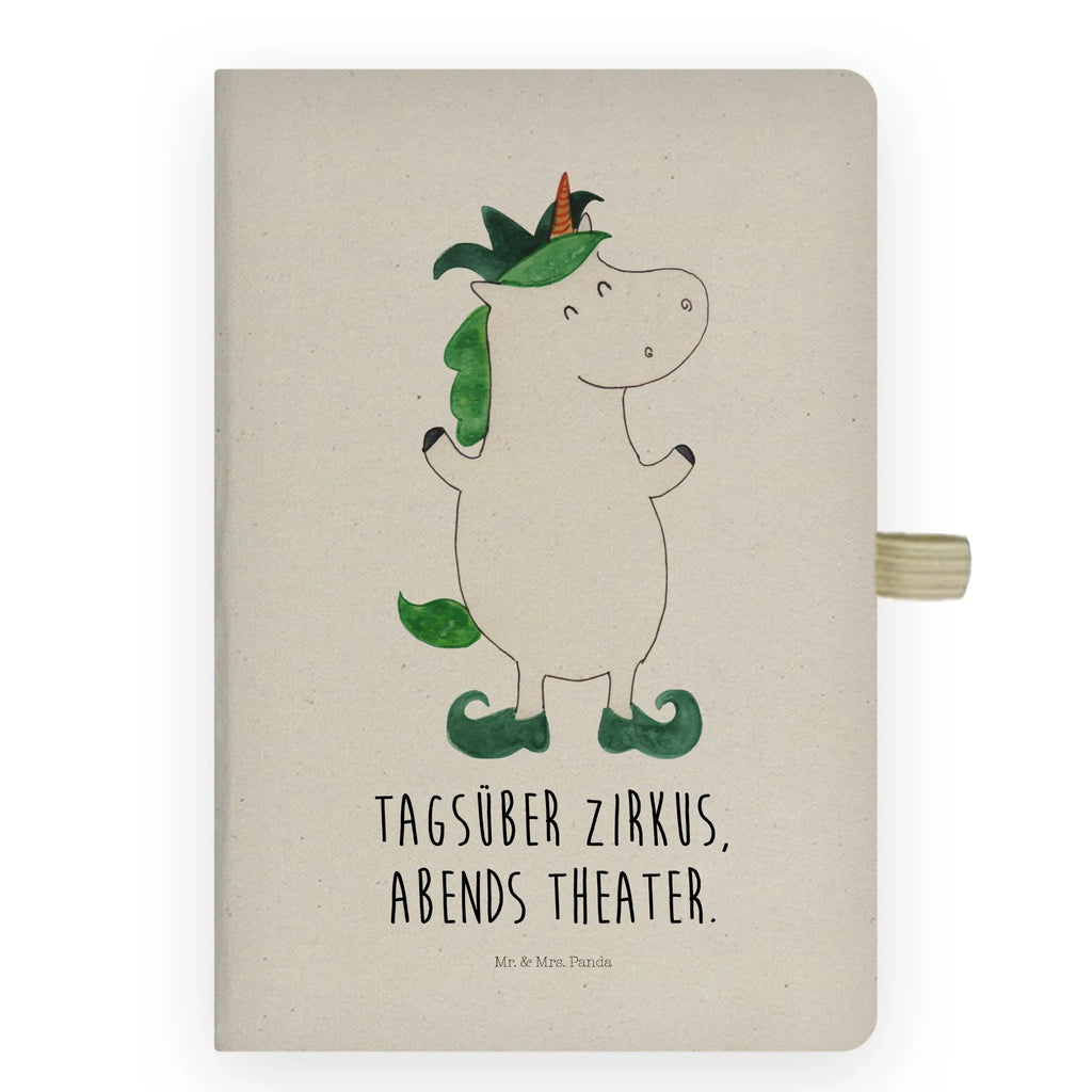 Cotton notebook unicorn joker diary, sketchbook, notepad, journal, notebook, address book, notes, writing book, entry book, unicorn, unicorns, Middle Ages, Punch, Unicorn, Juggler, Court Jester
