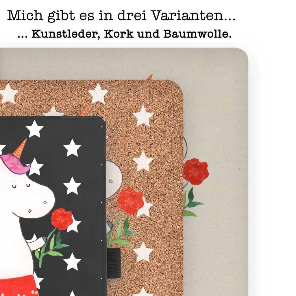 Bawełniany notatnik DIN A4 jednorożec dama Jednorożec, jednorożce, dekoracje jednorożca, jednorożec