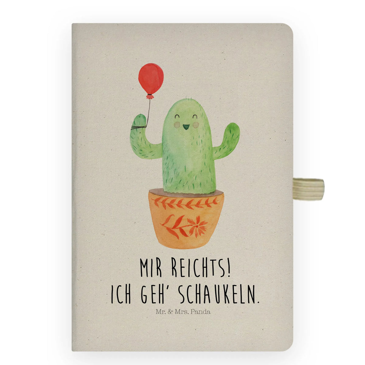 Baumwoll Notizbuch Kaktus Luftballon
