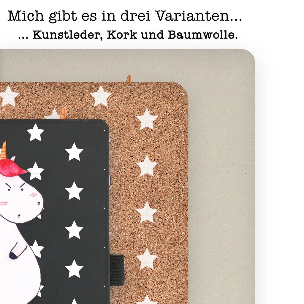 Bawełniany notatnik DIN A4 Jednorożec gniew Jednorożec, jednorożce, dekoracje jednorożca, jednorożec