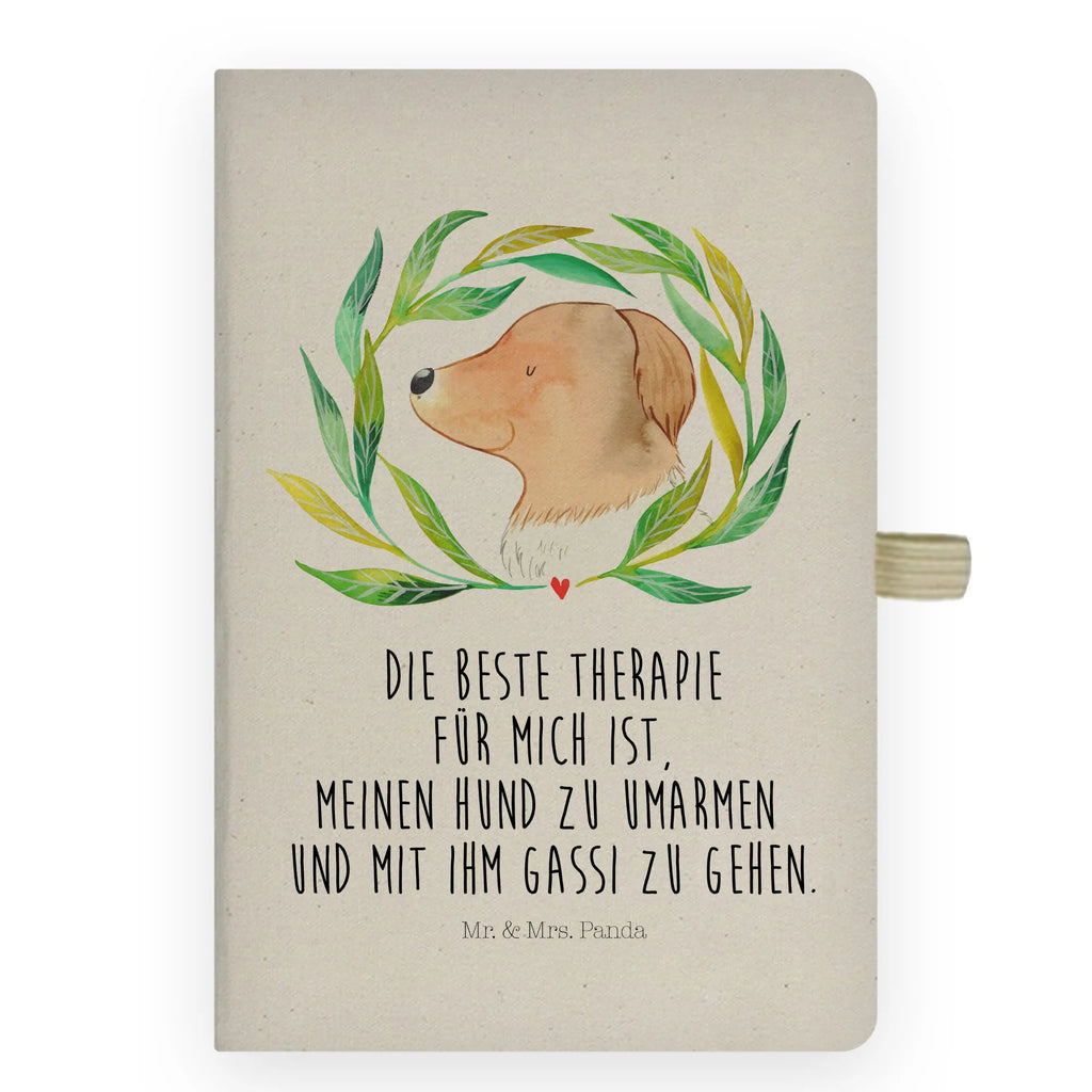 Bawełniany notatnik DIN A4 pies kwiaty Pies, motyw psa, zwierzę domowe, rasa psa, miłośnik zwierząt, właściciel psa, powiedzenia