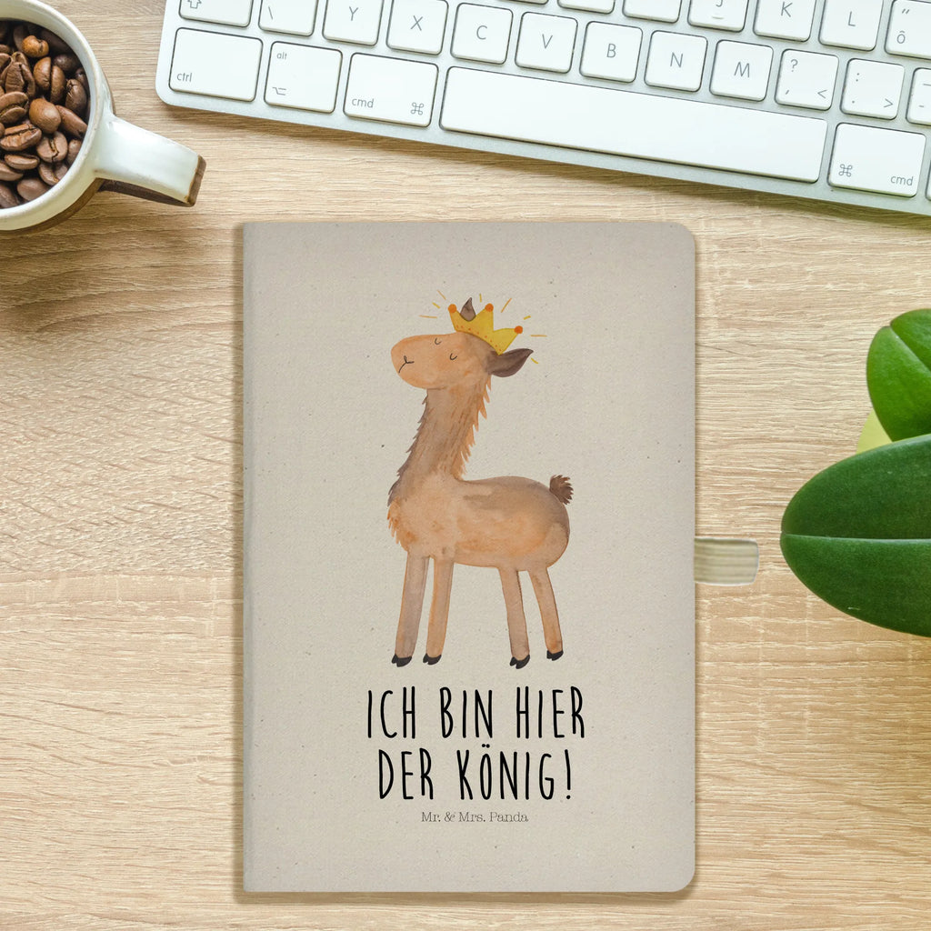 Bawełniany notatnik DIN A4 lama Król Lama, Alpaka