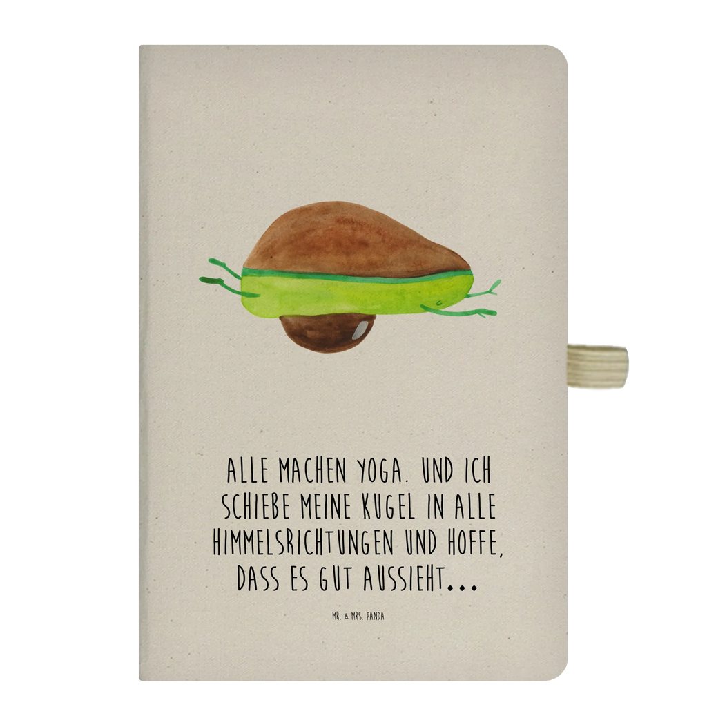 Cotton notebook avocado yoga Notizen, Eintragebuch, Tagebuch, Notizblock, Adressbuch, Journal, Kladde, Skizzenbuch, Notizheft, Schreibbuch, Schreibheft, Avocado, Veggie, Vegan, Gesund, Avocado Yoga Vegan