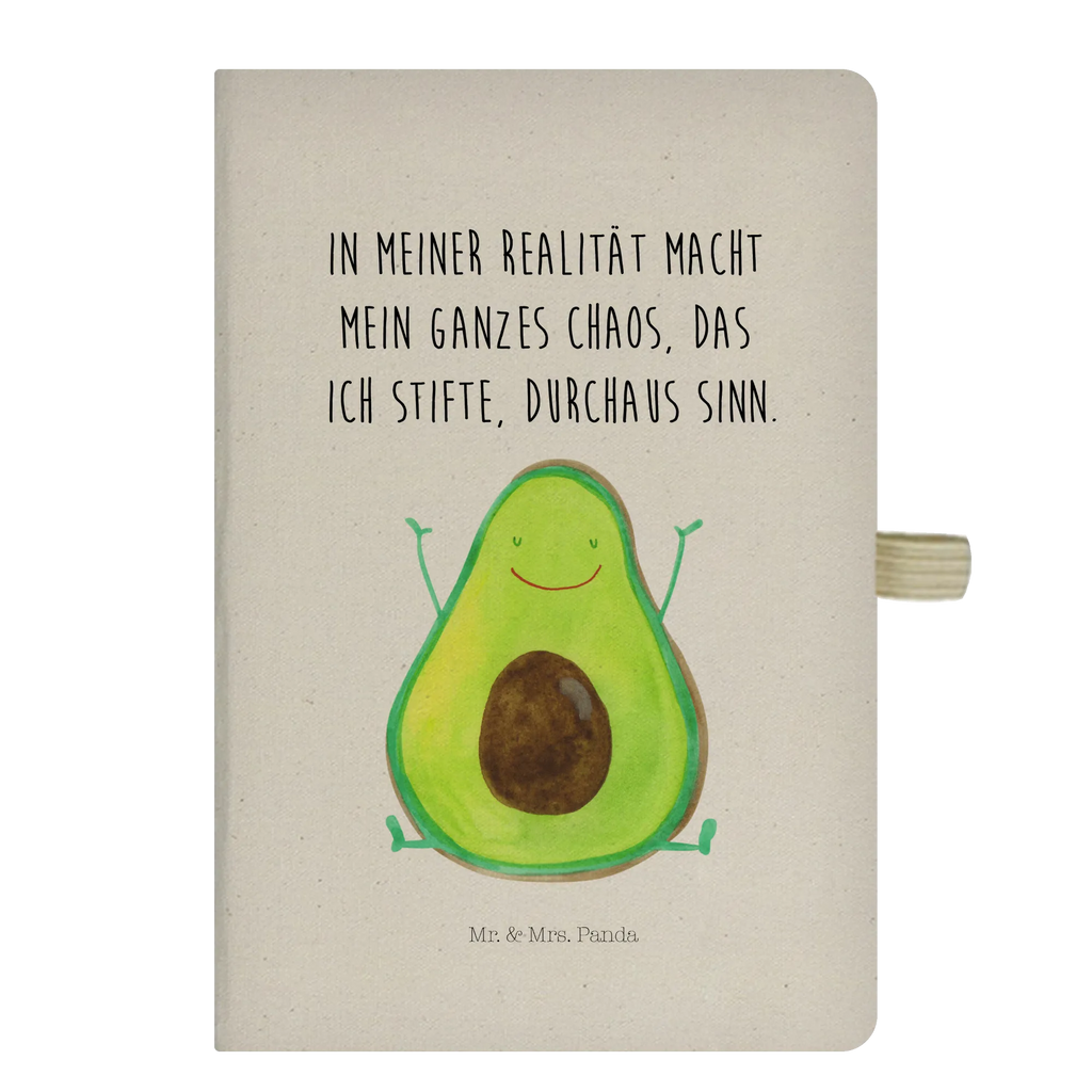 Cotton notebook avocado Happy Notizen, Eintragebuch, Tagebuch, Notizblock, Adressbuch, Journal, Kladde, Skizzenbuch, Notizheft, Schreibbuch, Schreibheft, Avocado, Veggie, Vegan, Gesund, Chaos