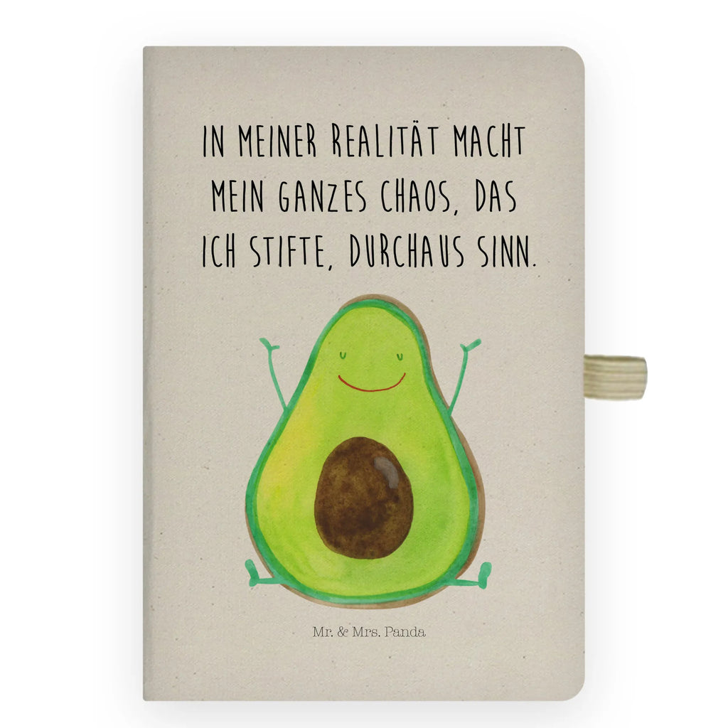 Cotton notebook avocado Happy Notizen, Eintragebuch, Tagebuch, Notizblock, Adressbuch, Journal, Kladde, Skizzenbuch, Notizheft, Schreibbuch, Schreibheft, Avocado, Veggie, Vegan, Gesund, Chaos