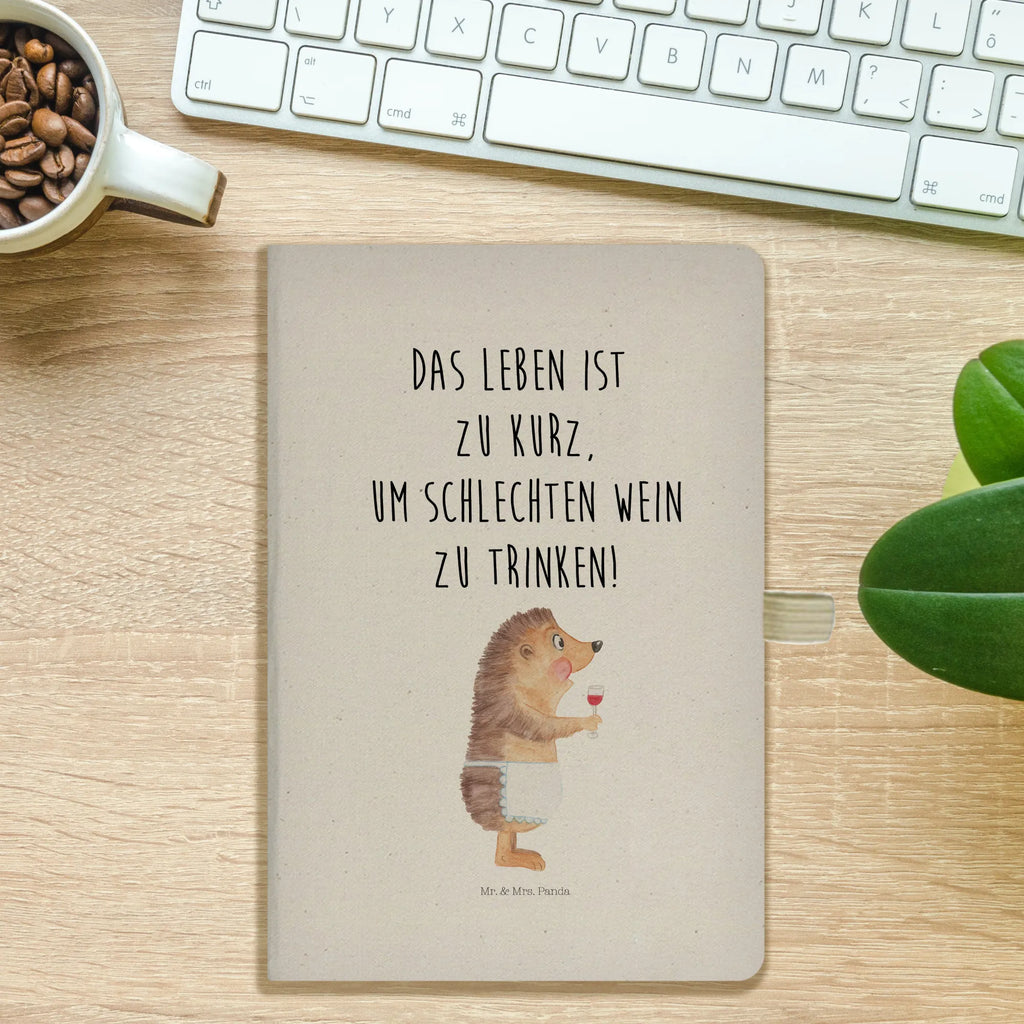 Cotton notebook Hedgehog wine diary, notes, sketchbook, address book, writing book, notepad, notebook, entry book, journal, small animals, cute, funny, cute animal motives, hand drawn, small world, funny sayings, good mood, happy, gifts, gift ideas, special gifts, animal lover, card, hedgehog, gift wine lover, white wine, gift wine drinker, wine glass, red wine, drinking wine, wine saying, wine decoration