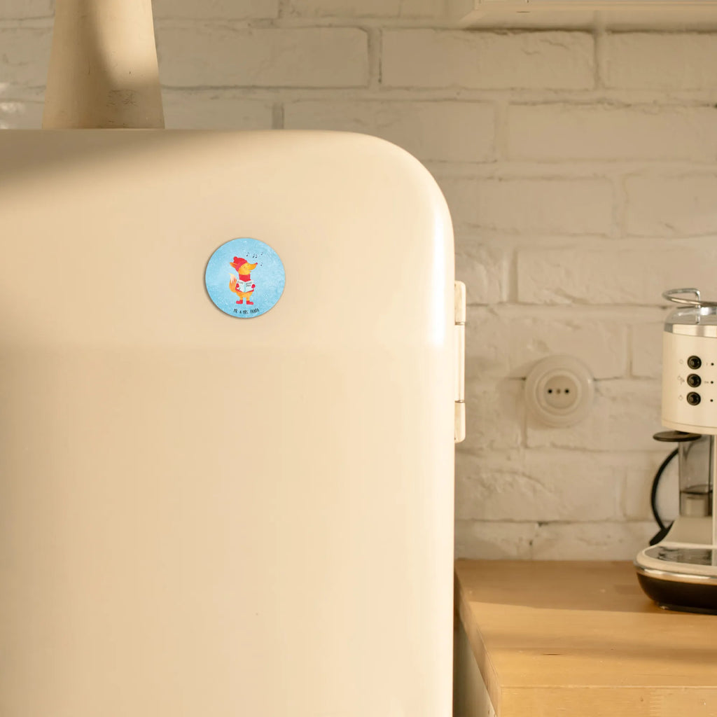 Rund Magnet Fuchs Sänger Kühlschrankmagnet, magnete, rundmagnet, kühlschrankmagnete, Wintermotiv, Winter, Weihnachtsdeko, Nikolaus, Weihnachten, Advent, Heiligabend, Füchse, Singen, Fuchs, Sänger, Weihnachtslieder, Geschenk Sänger