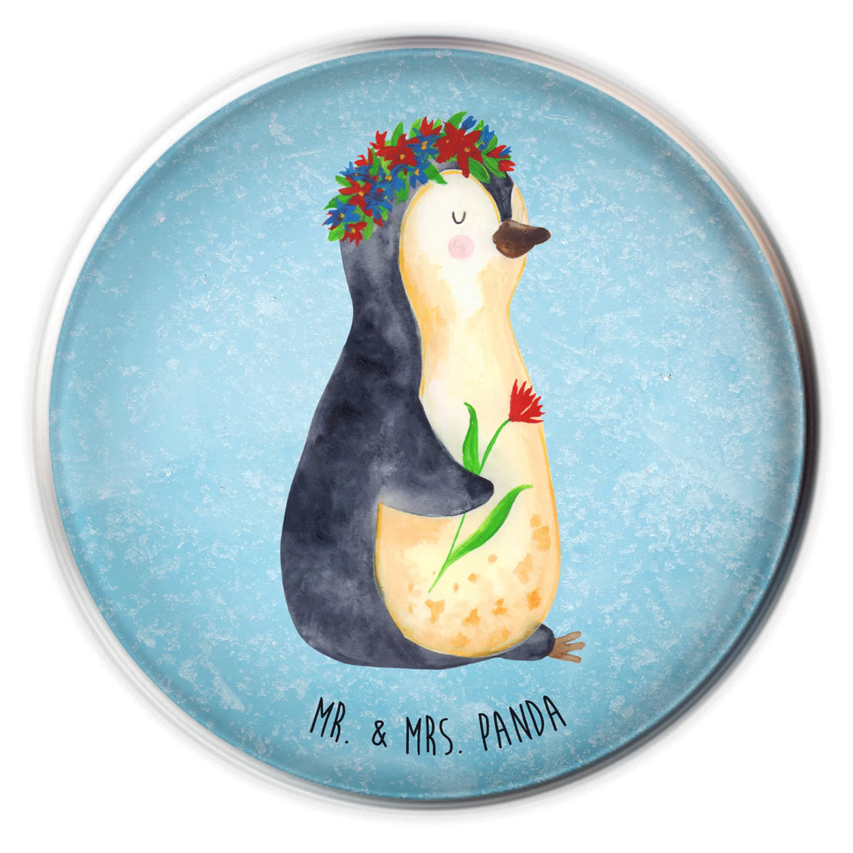 Sink plug Penguin Flower drain plugs, washbasin plugs, washbasin, drain set, universal, Washbasin plugs, stoppers, Penguin, North Pole, Winter, Penguins, goals in life, wreath of flowers, goals, motivation, love of life, gift idea, lovesickness, wishes, life, penguins, universe