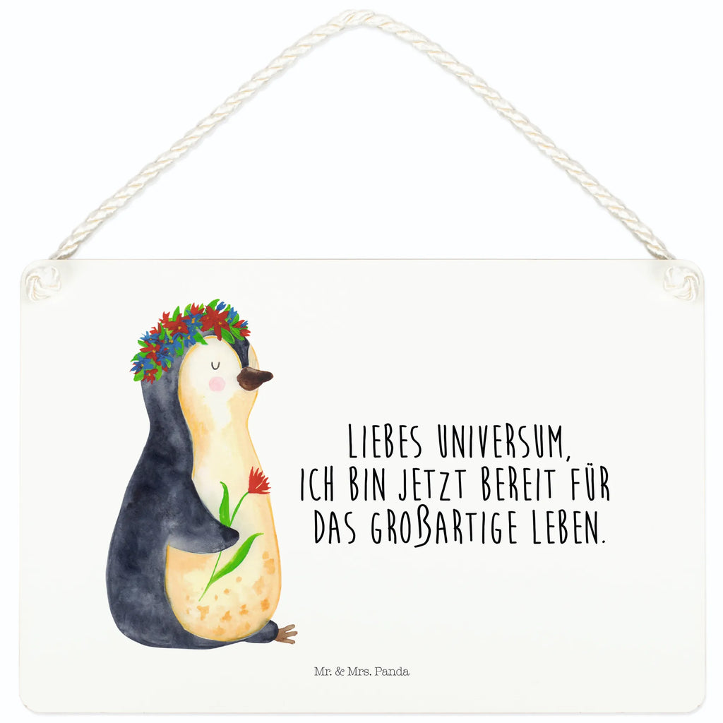 Deko Schild Pinguin Blumen Schild mit Spruch, dekotafel, wandtafel, wandhänger, Türschild Familie, sprüche schild, dekoration schild, Holzschild, Schild, Dekoschild, hängeschild, Badschild, Wandschild, Spruchschild, Küchenschild, Türschild, holzbild, Motivschild, Deko Wandtafel, Holztafel, dekoschilder, Deko Schild, Pinguin, Geschenkidee, Lebensziele, Wünsche, Ziele, Lebenslust, Liebeskummer, Pinguine, Universum, Blumenkranz, Motivation, Leben