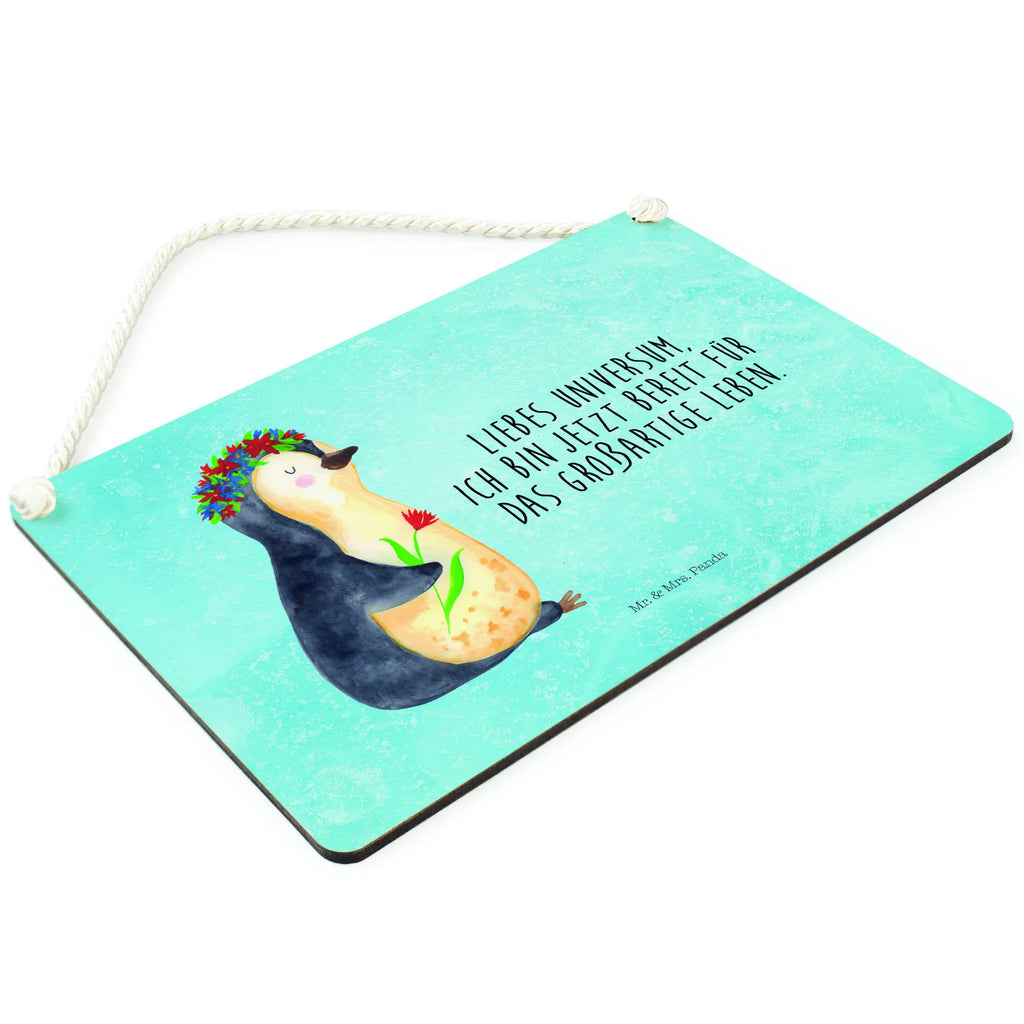 Deko Schild Pinguin Blumen Schild mit Spruch, dekotafel, wandtafel, wandhänger, Türschild Familie, sprüche schild, dekoration schild, Holzschild, Schild, Dekoschild, hängeschild, Badschild, Wandschild, Spruchschild, Küchenschild, Türschild, holzbild, Motivschild, Deko Wandtafel, Holztafel, dekoschilder, Deko Schild, Pinguin, Geschenkidee, Lebensziele, Wünsche, Ziele, Lebenslust, Liebeskummer, Pinguine, Universum, Blumenkranz, Motivation, Leben