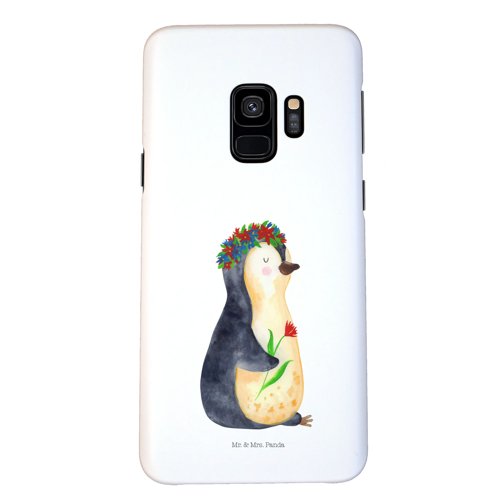 Handyhülle Pinguin Blumen Iphone 10, Handy, Iphone X, Handyhülle, Handy Case, Hülle, Cover, Handycover, Pinguin, Liebeskummer, Universum, Geschenkidee, Lebenslust, Ziele, Blumenkranz, Motivation, Leben, Pinguine, Lebensziele, Wünsche