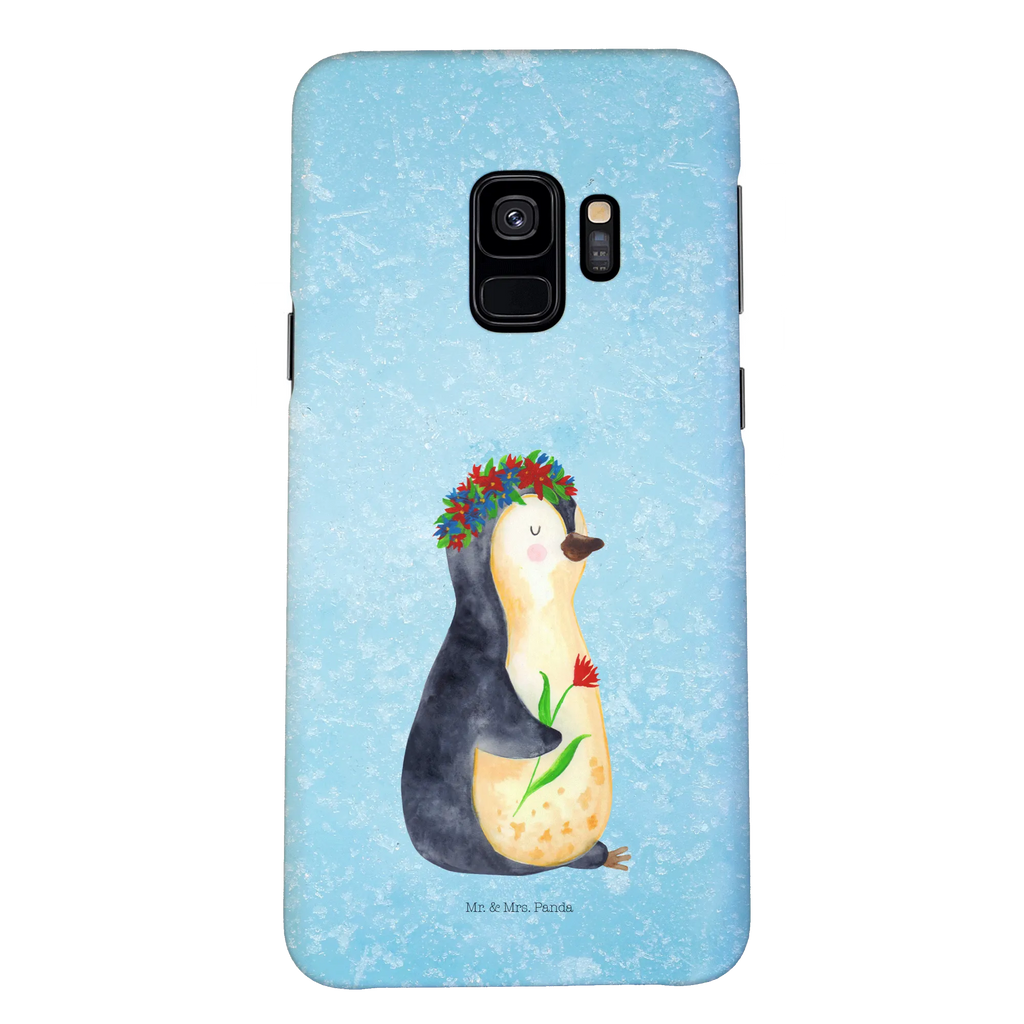 Handyhülle Pinguin Blumen Iphone 10, Handy, Iphone X, Handyhülle, Handy Case, Hülle, Cover, Handycover, Pinguin, Liebeskummer, Universum, Geschenkidee, Lebenslust, Ziele, Blumenkranz, Motivation, Leben, Pinguine, Lebensziele, Wünsche