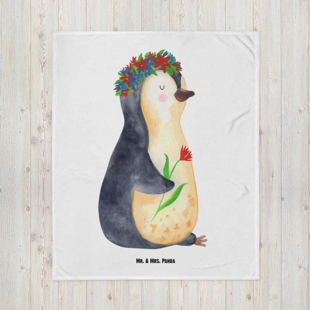 Babydecke Pinguin Blumenkranz Babydecke, Babygeschenk, Geschenk Geburt, Babyecke Kuscheldecke, Krabbeldecke, Pinguin, Pinguine, Leben, Geschenkidee, Ziele, Universum, Blumenkranz, Lebensziele, Wünsche, Motivation, Lebenslust, Liebeskummer