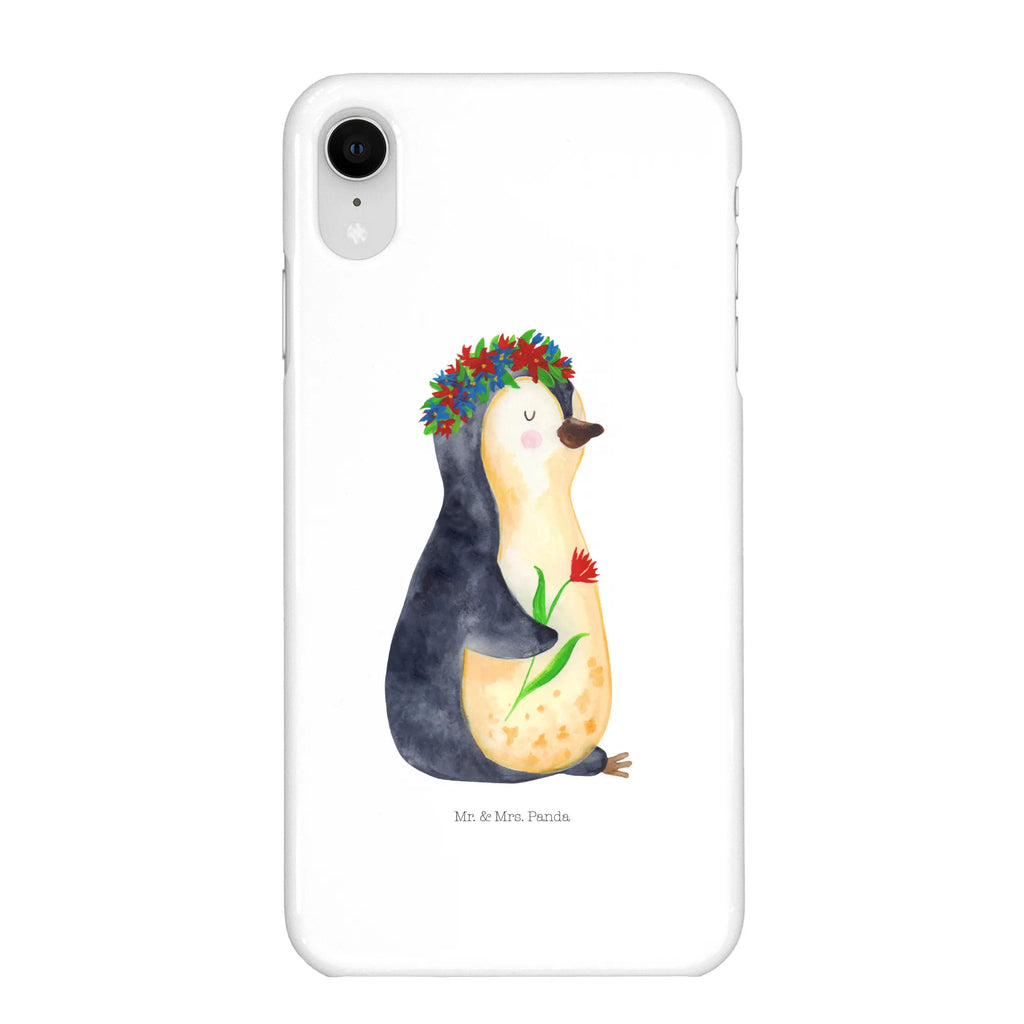 Handyhülle Pinguin Blumen Iphone 10, Handy, Iphone X, Handyhülle, Handy Case, Hülle, Cover, Handycover, Pinguin, Liebeskummer, Universum, Geschenkidee, Lebenslust, Ziele, Blumenkranz, Motivation, Leben, Pinguine, Lebensziele, Wünsche
