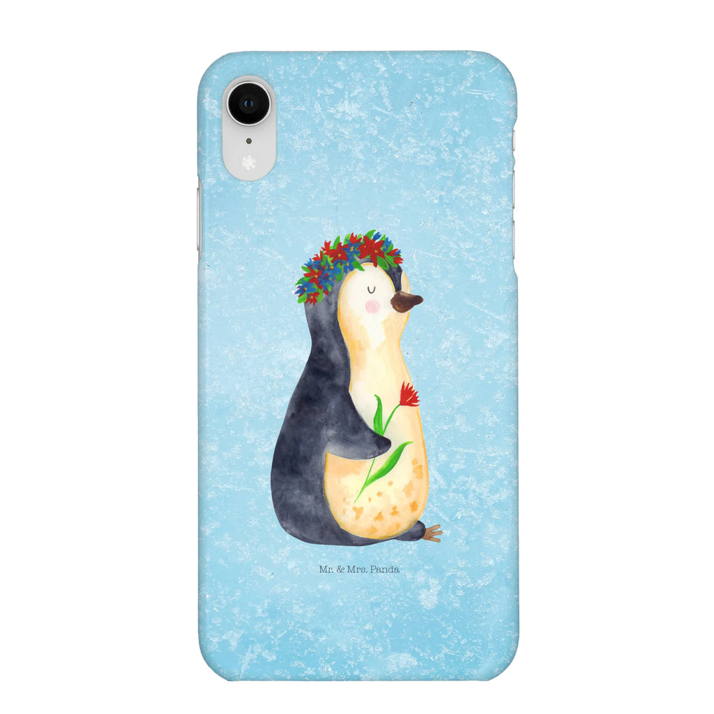 Handyhülle Pinguin Blumen Iphone 10, Handy, Iphone X, Handyhülle, Handy Case, Hülle, Cover, Handycover, Pinguin, Liebeskummer, Universum, Geschenkidee, Lebenslust, Ziele, Blumenkranz, Motivation, Leben, Pinguine, Lebensziele, Wünsche