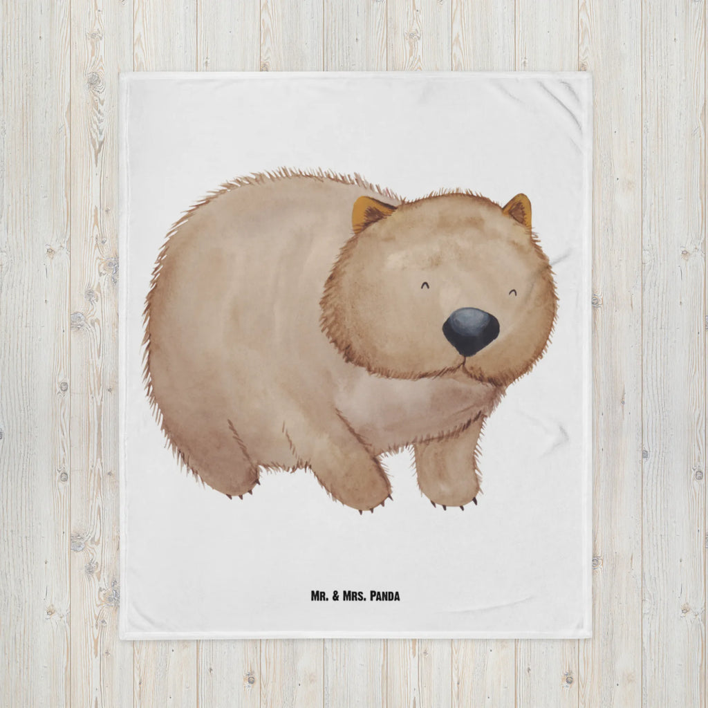 Kocyk dla niemowląt Wombat Babygeschenk, Babyecke Kuscheldecke, Geschenk Geburt, Krabbeldecke, Babydecke, Tiermotive, Gute Laune, lustige Sprüche, Tiere, Das Leben ist schön, Motivation, Australien, Spruch, Wombat