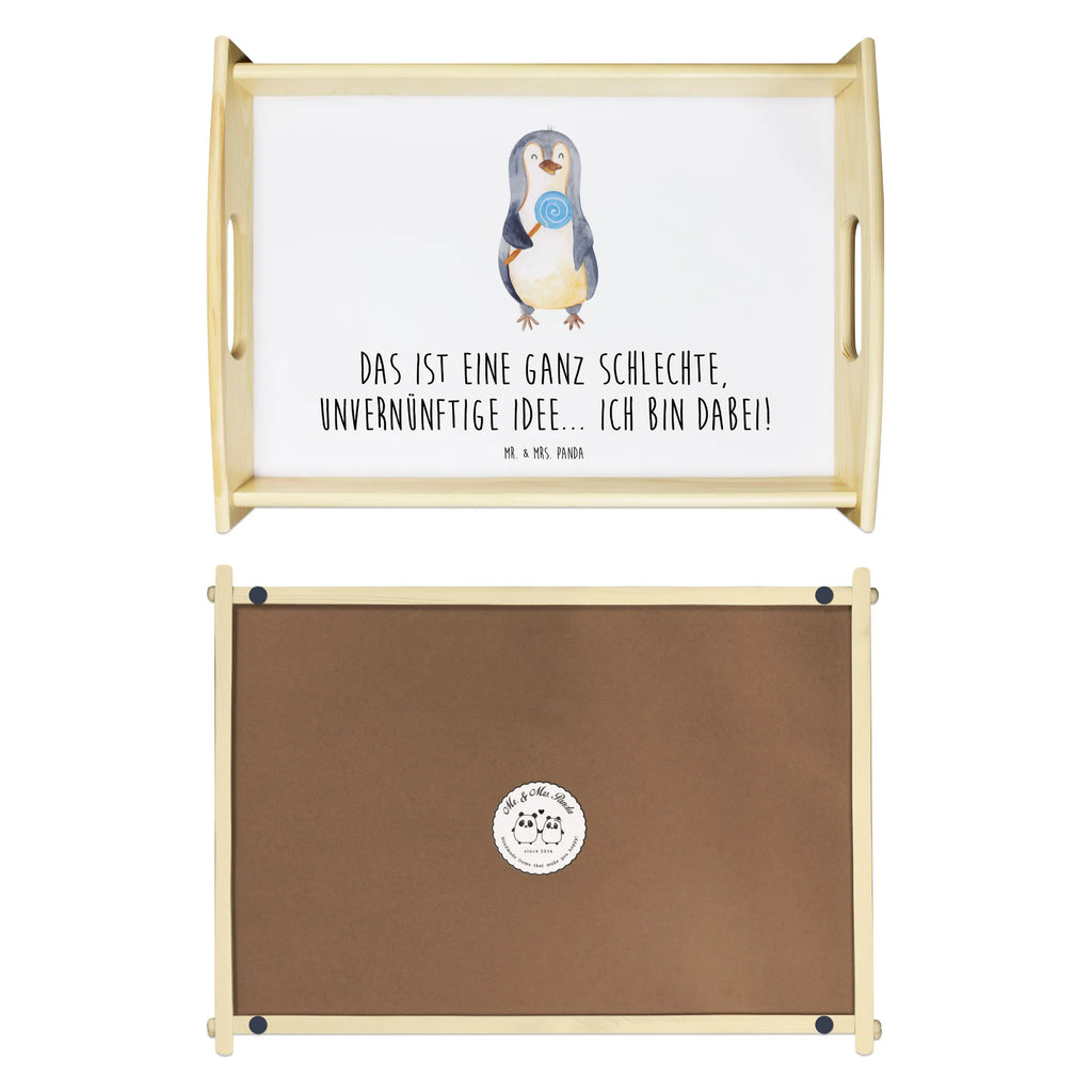 Serving tray Penguin lollipop Holztablett, Dekotablett, Tablett, Frühstückstablett, Küchentablett, Serviertablett, Pinguin, Süßigkeiten, Lolli, Ganove, Pinguine, Rebell, Gauner, Blödsinn, Rabauke, Spruch