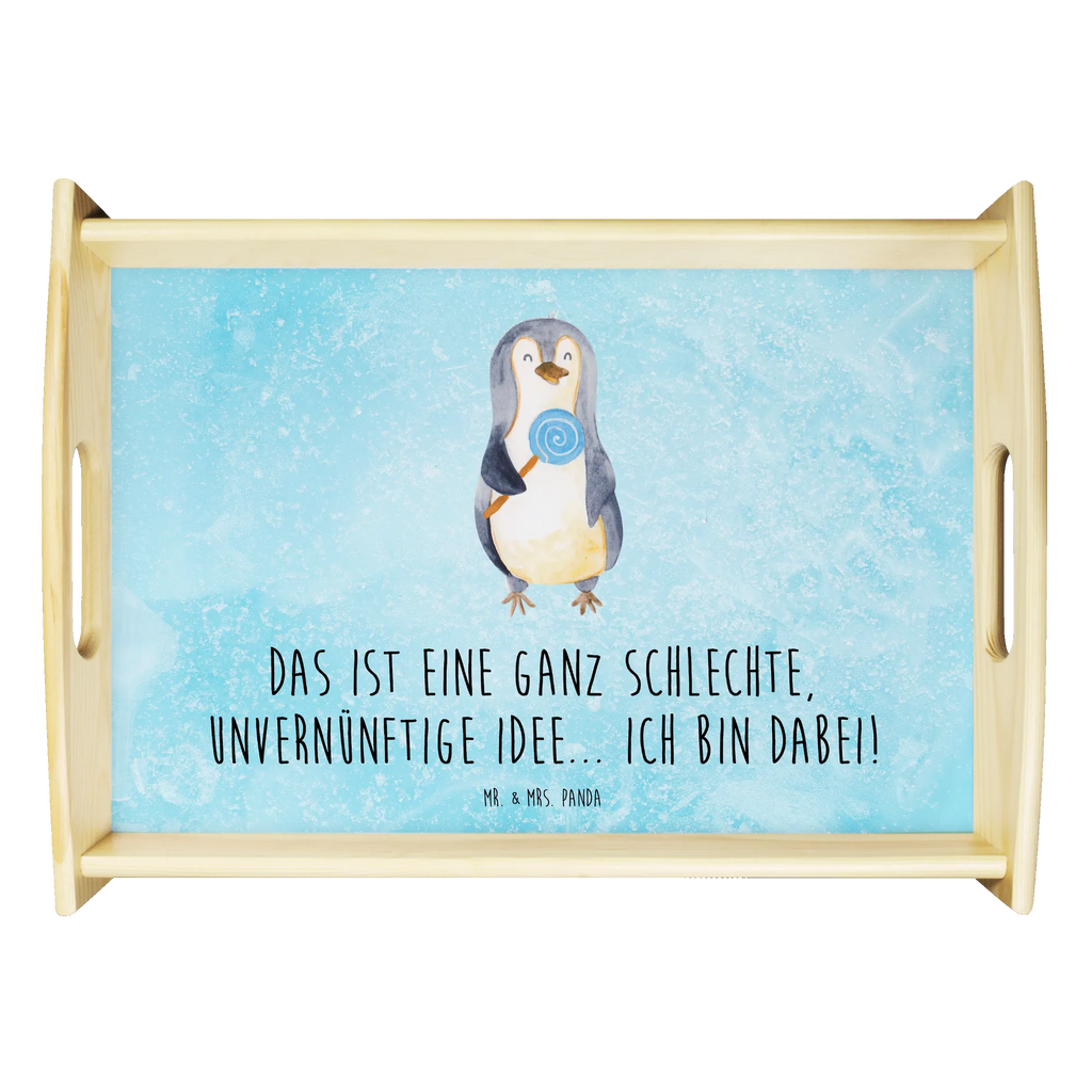 Serving tray Penguin lollipop Holztablett, Dekotablett, Tablett, Frühstückstablett, Küchentablett, Serviertablett, Pinguin, Süßigkeiten, Lolli, Ganove, Pinguine, Rebell, Gauner, Blödsinn, Rabauke, Spruch