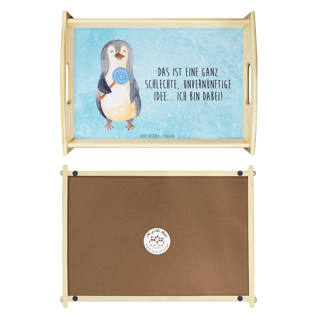 Serving tray Penguin lollipop Holztablett, Dekotablett, Tablett, Frühstückstablett, Küchentablett, Serviertablett, Pinguin, Süßigkeiten, Lolli, Ganove, Pinguine, Rebell, Gauner, Blödsinn, Rabauke, Spruch