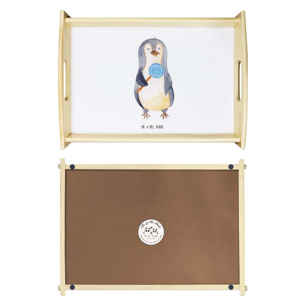 Serving tray Penguin lollipop Holztablett, Dekotablett, Tablett, Frühstückstablett, Küchentablett, Serviertablett, Pinguin, Süßigkeiten, Lolli, Ganove, Pinguine, Rebell, Gauner, Blödsinn, Rabauke, Spruch