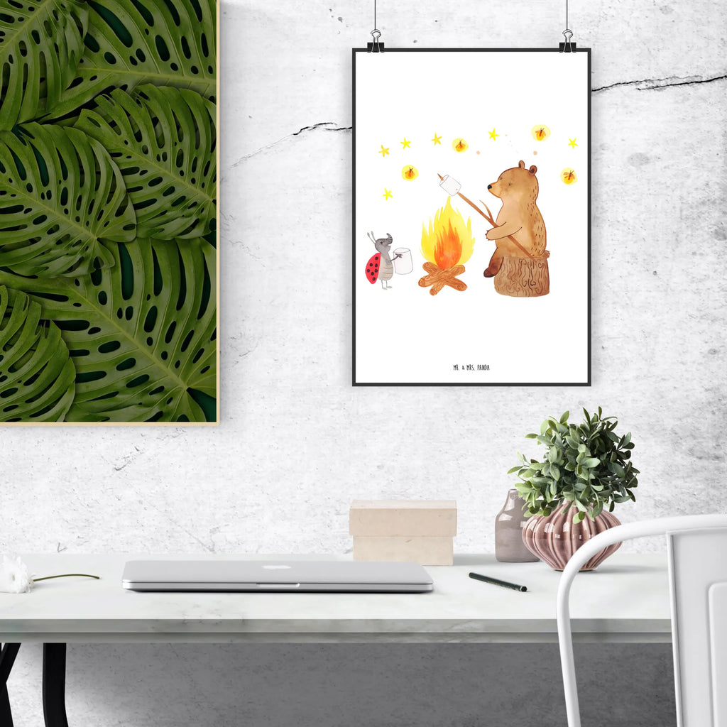 Plakat Niedźwiedź i biedronka przy ognisku grafikposter, Deko Bild, Bild, kunst für die wand, drucke, Wanddekoration, Designposter, wandkunst, kunstdruck poster, Mr. & Mrs. Panda Poster, wanddeko, Poster, Kunstdruck, kunstposter, wanddruck, Bild für Wand, Wandschmuck, Plakat, Wandbild, Posterdruck, Wandposter, Wanddeko Bild, Teddybär, Bär, Teddy, Lagerfeuer