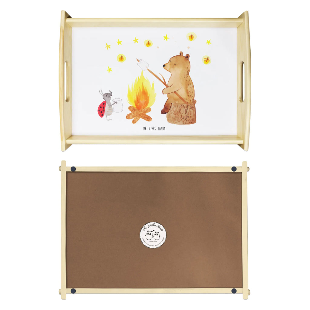 Serving tray Bear & Ladybird campfire betttablett, couchtablett, Küchentablett, Serviertablett, Frühstückstablett, tablett holz, serviertablett aus holz, holz serviertablett, Servier Tablett, tablett für getränke, bett tablett, tablett für bett, echtholz tablett, Tablett, Holztablett, serviertablett holz, essenstablett, tablett aus holz, tablett zum servieren, teetablett, tablett für essen, tragetablett, getränketablett, sofatablett, ablagetablett, kaffeetablett, Bär, Teddy, Teddybär, Lagerfeuer