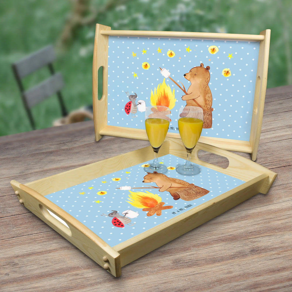 Serving tray Bear & Ladybird campfire betttablett, couchtablett, Küchentablett, Serviertablett, Frühstückstablett, tablett holz, serviertablett aus holz, holz serviertablett, Servier Tablett, tablett für getränke, bett tablett, tablett für bett, echtholz tablett, Tablett, Holztablett, serviertablett holz, essenstablett, tablett aus holz, tablett zum servieren, teetablett, tablett für essen, tragetablett, getränketablett, sofatablett, ablagetablett, kaffeetablett, Bär, Teddy, Teddybär, Lagerfeuer